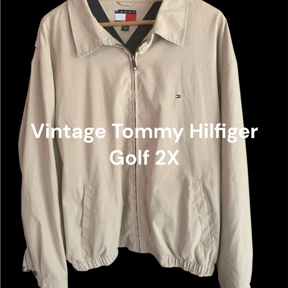 Vintage Tommy Hilfiger Men's Beige Jacket